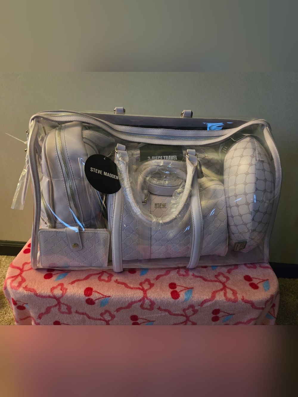 Steve Madden Lavendar 6-Piece Travel Bag Set